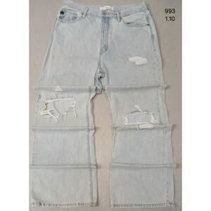 KanCan (13/30) Vintage Mid Rise Wide Leg Light Denim Jeans
